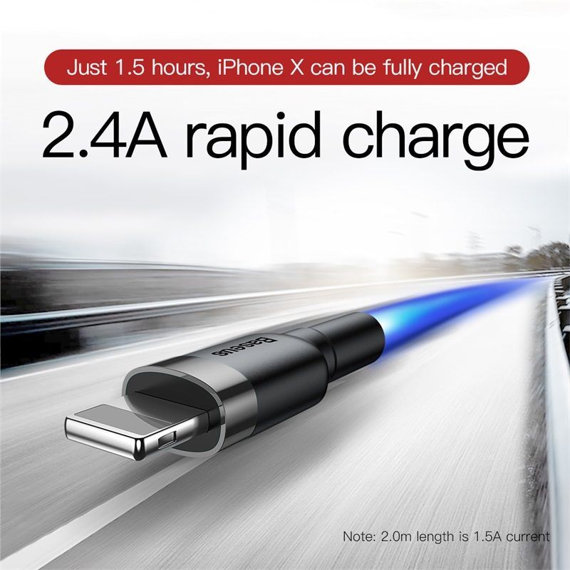 Jual Baseus Cafule Cable USB For iPhone Kabel Data Lighting 1M/2M Fast ...