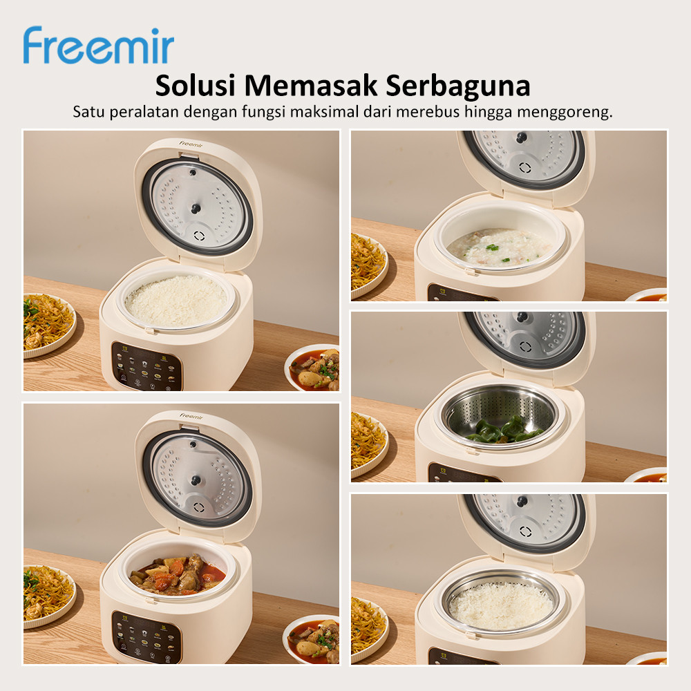 Jual [OFFICIAL] freemir Digital Rice Cooker Digital Aesthetic Low Carbo ...