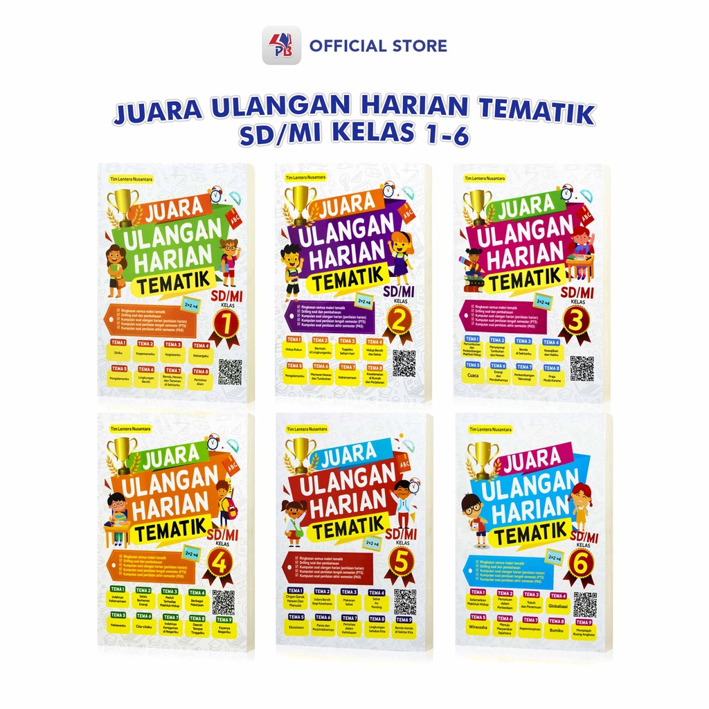 Jual Buku Sekolah / Buku Tematik SD Kelas 1 2 3 4 5 6 : Juara Ulangan ...