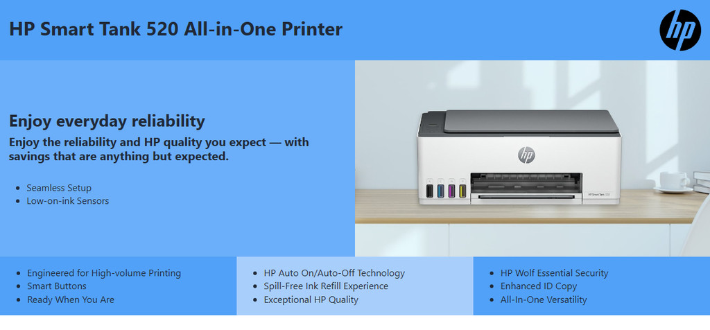 Jual Printer HP Smart Tank 520 All-in-One (Print - Scan - Copy ...