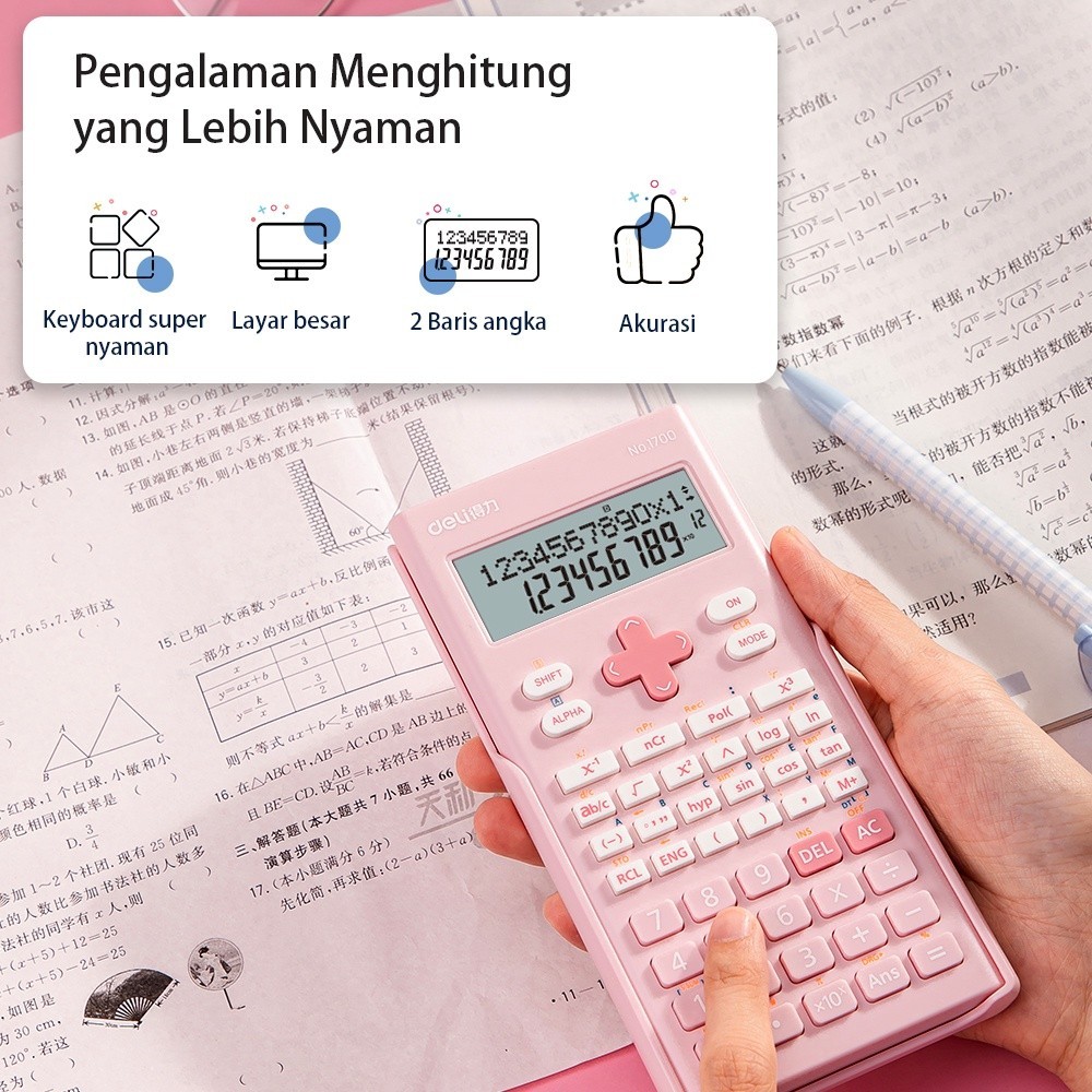 Jual Deli Calculator Scientific Kalkulator / Kalkulator Ilmiah 240 ...