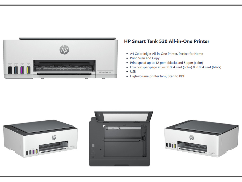 Jual Printer HP Smart Tank 520 All-in-One (Print - Scan - Copy ...