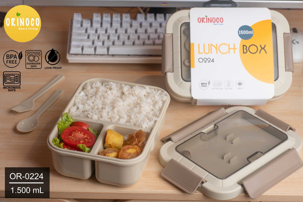 Jual Orinoco Kotak Makan Plastik Collection Choco White Series Lunchbox ...