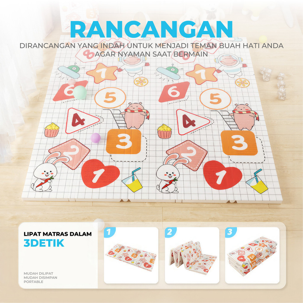 Jual Dreamhome Karpet Playmate Lipat 180x200 Matras Karpet Lipat Alas ...