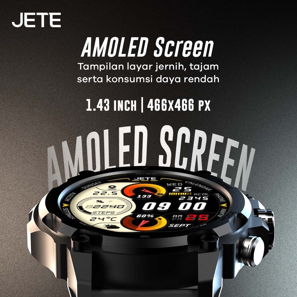 Jete Smartwatch Altimeter Jual JETE Smartwatch VOLT Inch AMOLED