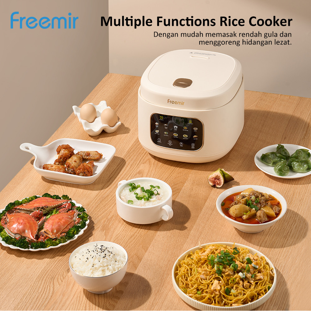 Jual [OFFICIAL] freemir Digital Rice Cooker Digital Aesthetic Low Carbo ...