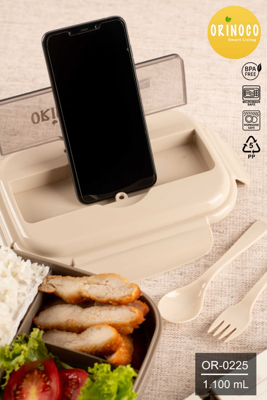 Jual Orinoco Kotak Makan Plastik Collection Choco White Series Lunchbox ...