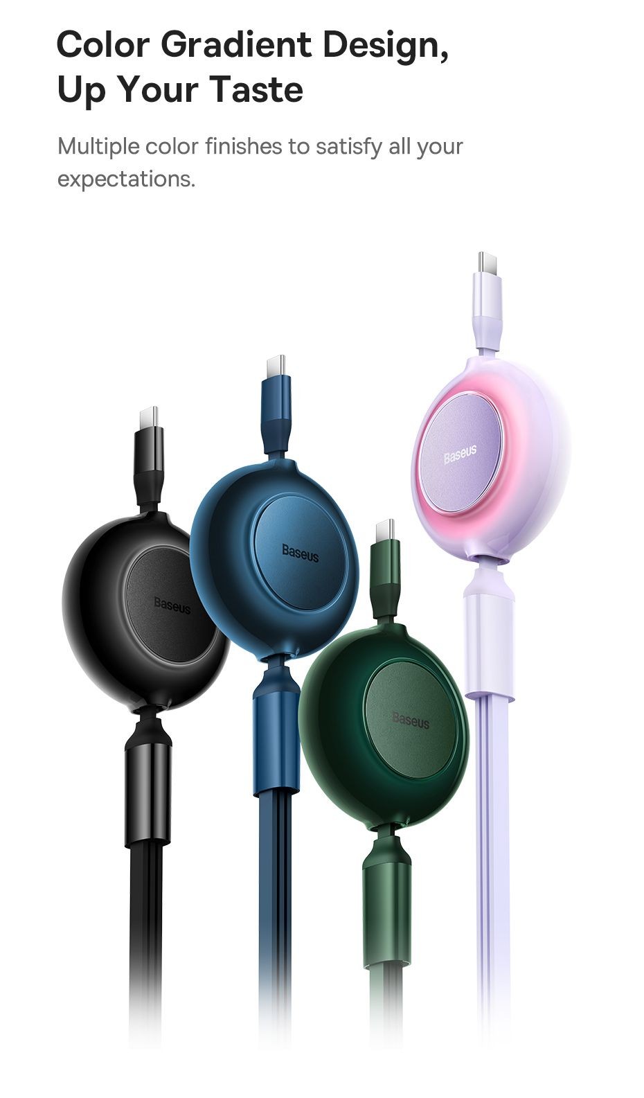 Jual Baseus Kabel Data Bright Mirror 2 Series Retractable 3-in-1 TYpe-C ...