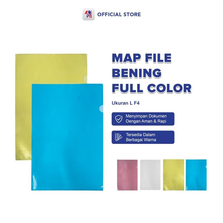 Jual Map Plastik / Map File / Map L Bening Full Color Ukuran F4 / PB ...