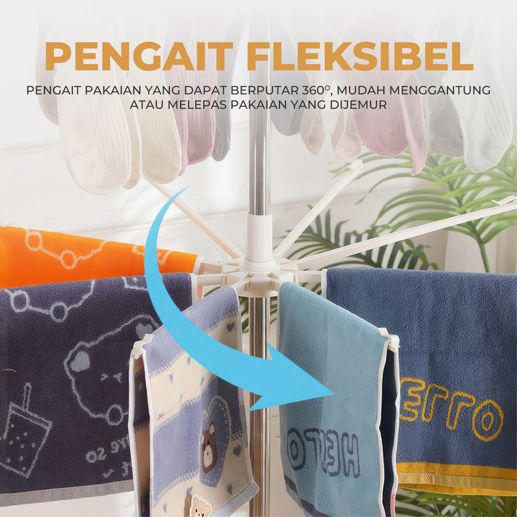 Jual Dreamhome Jemuran Menara Rak Jemuran Baju Lipat Rak Susun Handuk ...