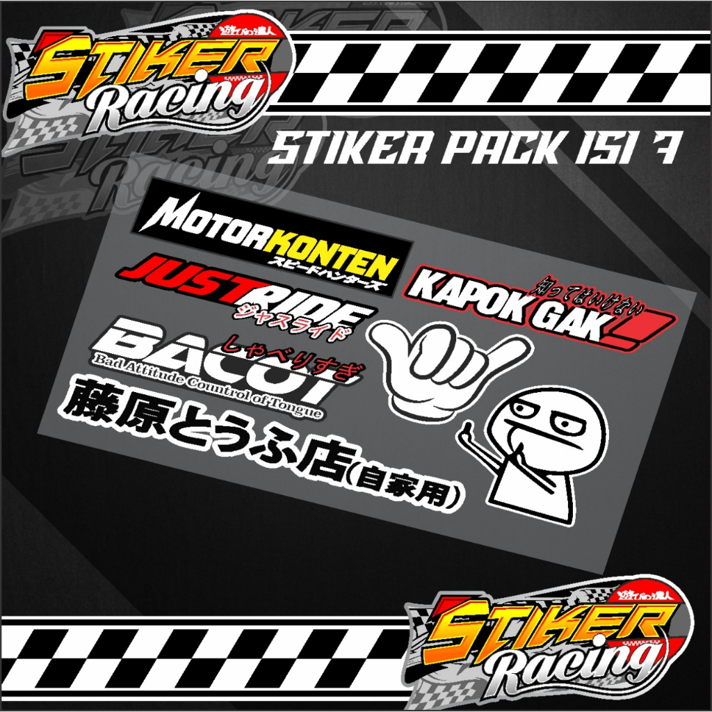 Jual Stiker Pack Print cut Vynil dan hologram stiker racing motor ...