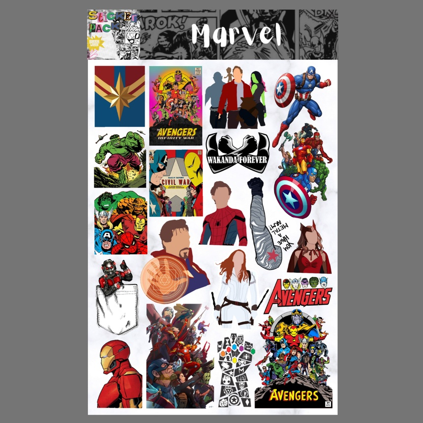 Jual Marvel Sticker Pack Shopee Indonesia