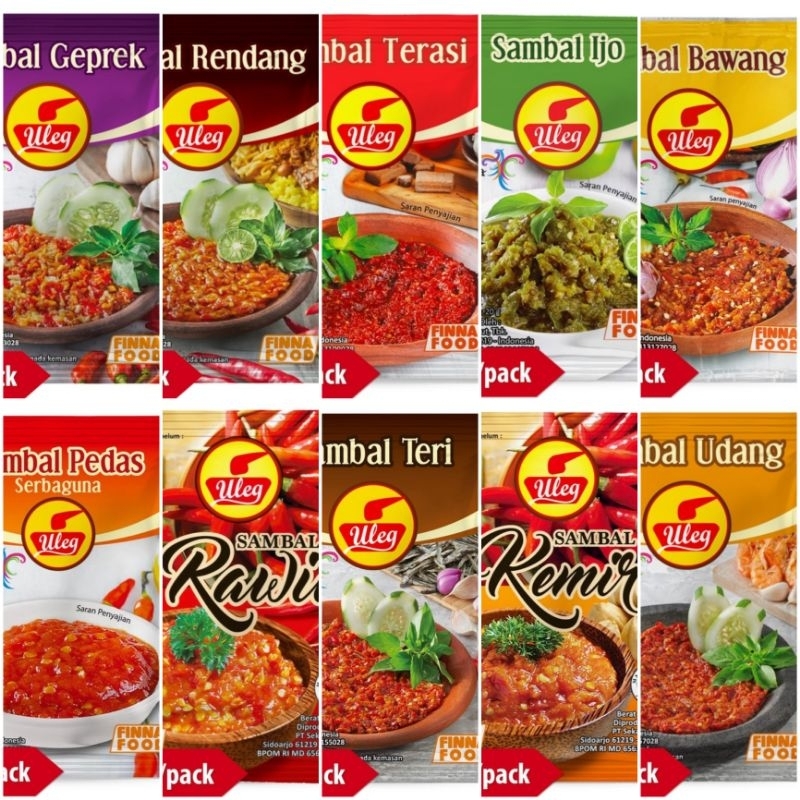 Jual Finna Uleg Sambal Uleg Sambal Bamboe 10 Sachets New Stock Baru