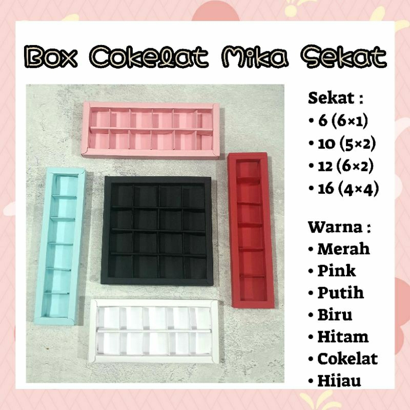 Jual Box Coklat Sekat Mika Dus Cokelat Praline | Shopee Indonesia