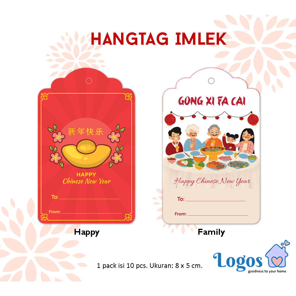 Jual Hangtag Imlek Hang tag CNY kartu ucapan Happy Chinese New Year