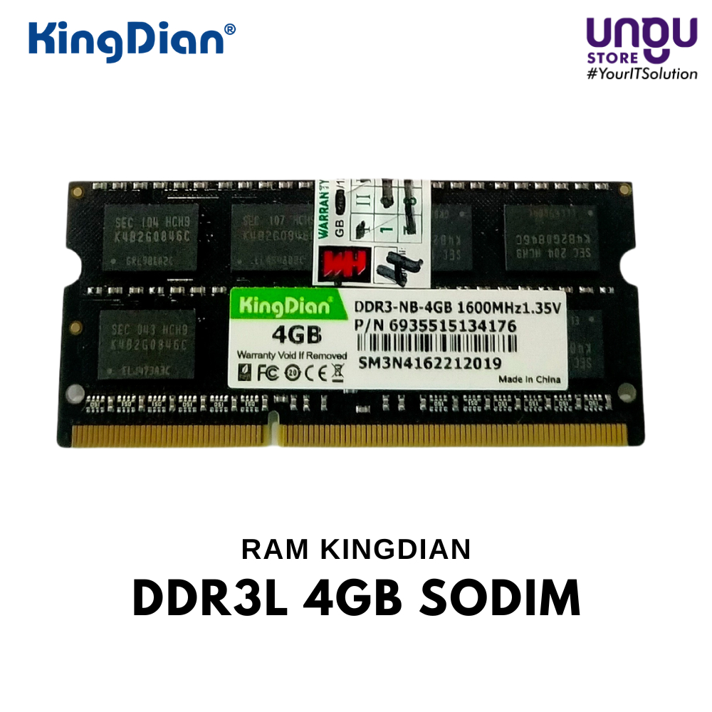 Barrette RAM Transcend 4Go DDR3L 1333 MHz SODIMM - Pour Ordinateur Portable - Occasion Bon état