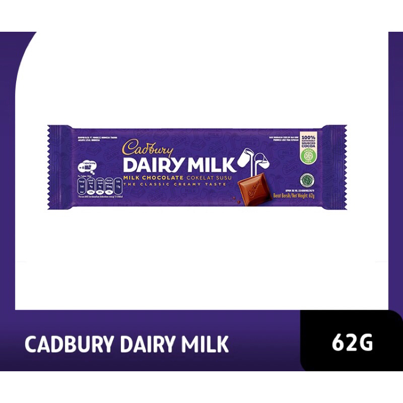 Jual Cadbury Dairy Milk 62gr | Shopee Indonesia