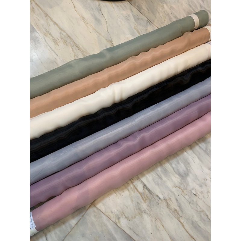 Jual Bahan Kain Organza Per Setengah Meter Kain Kaca Silk Polos Warna Sage Green Shopee Indonesia