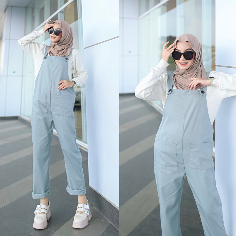 Jual Adrea Overall Baju Kodok Celana Korean Style Bahan