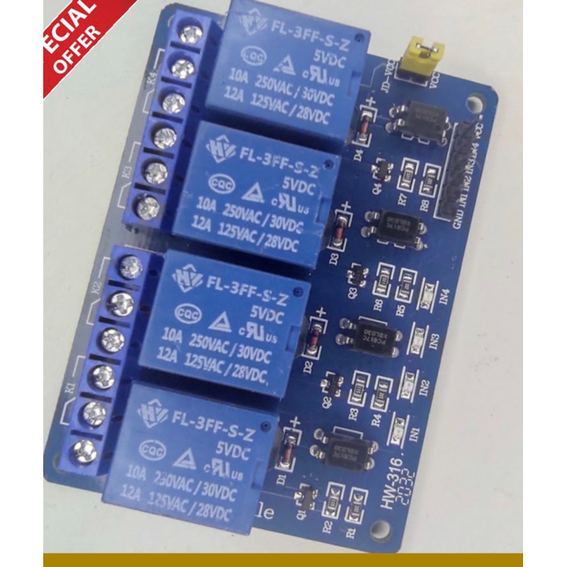 Jual Modul relay 5v 4 channel Arduino | Shopee Indonesia