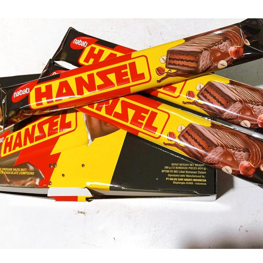 Jual nabati HANZEL Wafer Cokelat HANSEL Hazelnut - Per Box | Shopee ...