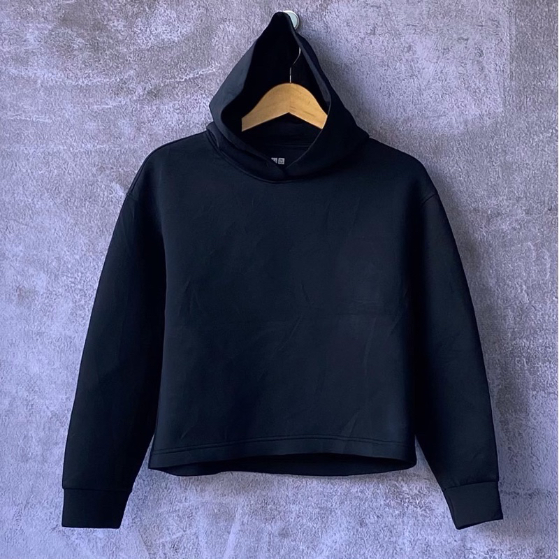 Hoodie crop uniqlo sale