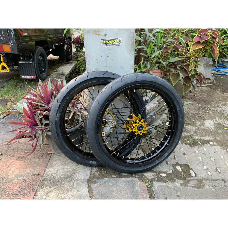 Jual Wheelset Crf Velg Set Semi Cacing Pnp Crf L Klx Wr Ring Shopee Indonesia