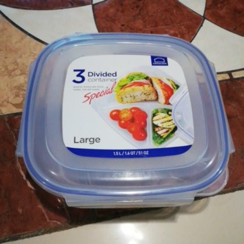 Jual WADAH LOCK N LOCK / WELLSLOCK / ZZF200NB / 3 divided container / soundlock / MANUAL CHOPPER