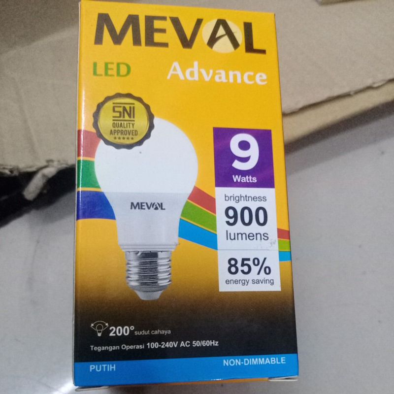 Jual Lampu Led Bulb Watt Putih Advance Meval Shopee Indonesia