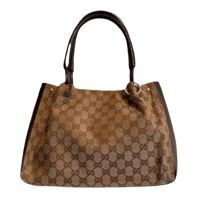 Jual PRELOVED TAS GUCCI VINTAGE GG MONOGRAM CANVAS TOTE HAND BAG AUTHENTIC Shopee Indonesia