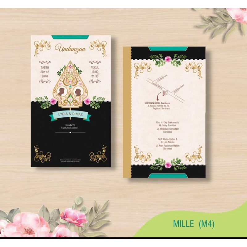 Jual undangan pernikahan kekinian undangan nikah simpel undangan nikah ...