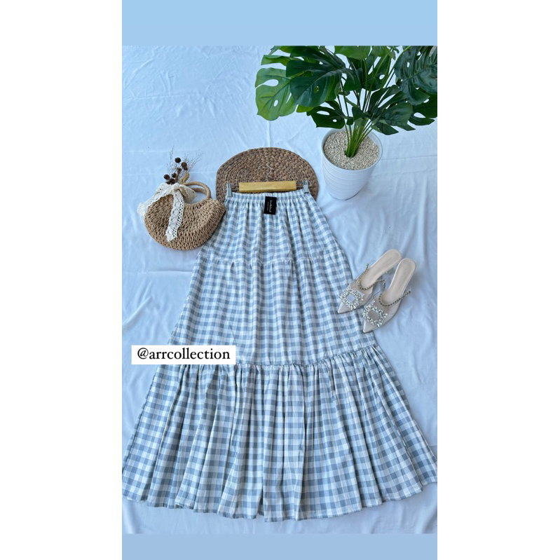 Jual Meisa Skirt / Rok Kotak katun jepang original/ Rok Korean Stylish ...