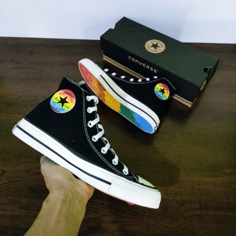 sepatu converse all star chuck taylor rainbow high converse all star classic tinggi rainbow