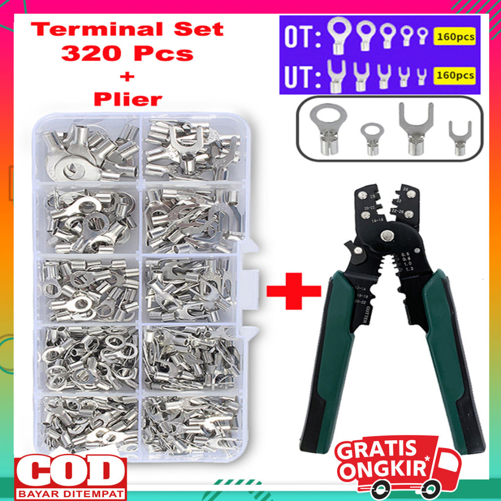 Jual Bisa Cod Terminal Wire Crimp Connector Kit Pcs Plier T Tap Wire Connector Quick