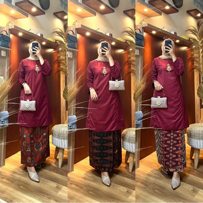 Jual Setelan Baju Kurung Melayu Baju Kurung Stelan Rok Batik Baju