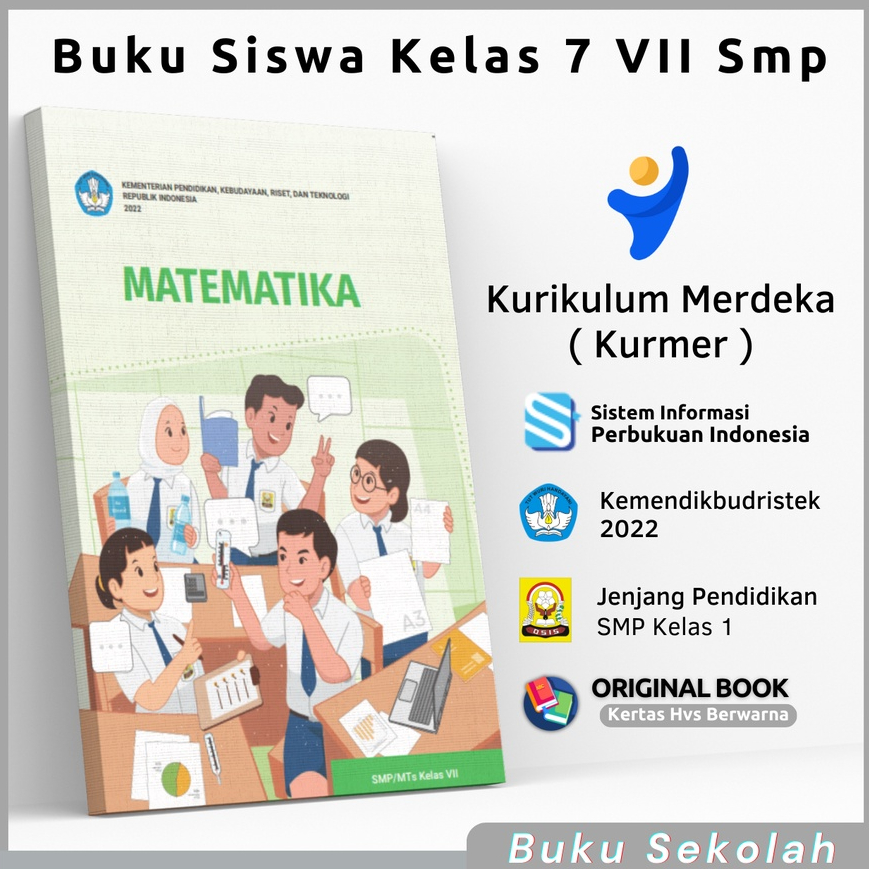 Jual Buku Paket Mtk Kelas 7 Vii Smpmts Kurikulum Merdeka Belajar Kurmer Kumer Buku Sekolah 3166