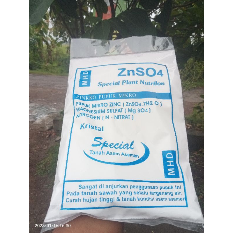 Jual pupuk mikro ZnSO4 (Zinc sulfat 30) spesial plant nutrilon kemasan
