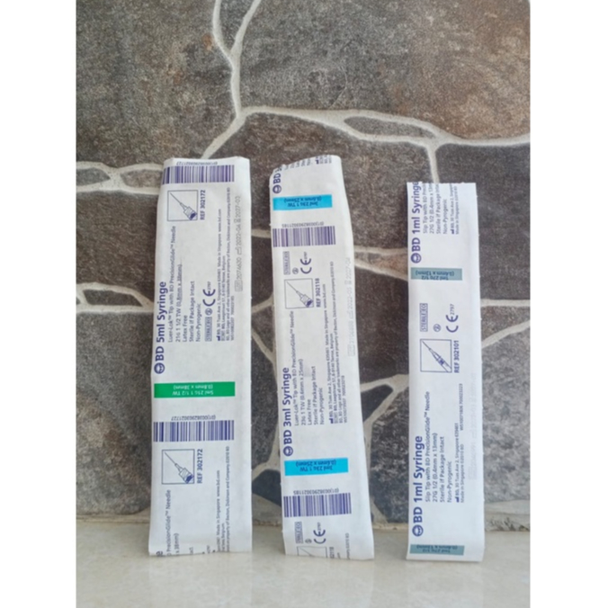 Jual 1ml, 3ml & 5ml BD Syringe BD Spuit 1cc, 3 Cc & 5 Cc Spuit BD 1cc ...