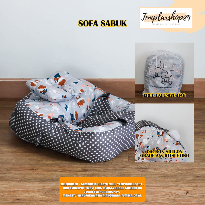 Jual Free Packing Tas Serut Sofa Bayi Jumbo Multifungsi Kasur Bayi Dengan Gesper Sabuk