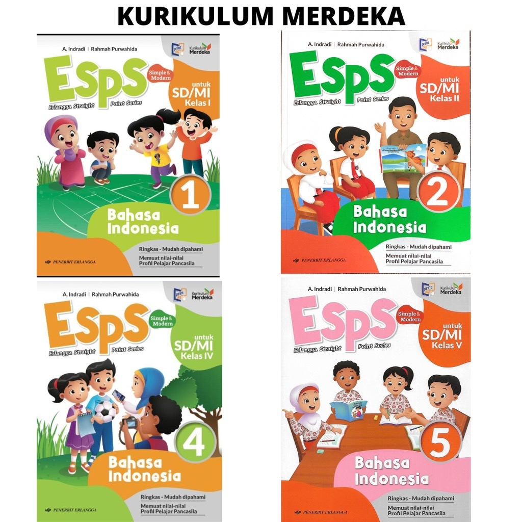 Jual BUKU ESPS BAHASA INDONESIA UNTUK SD/MI KURIKULUM MERDEKA ERLANGGA ...