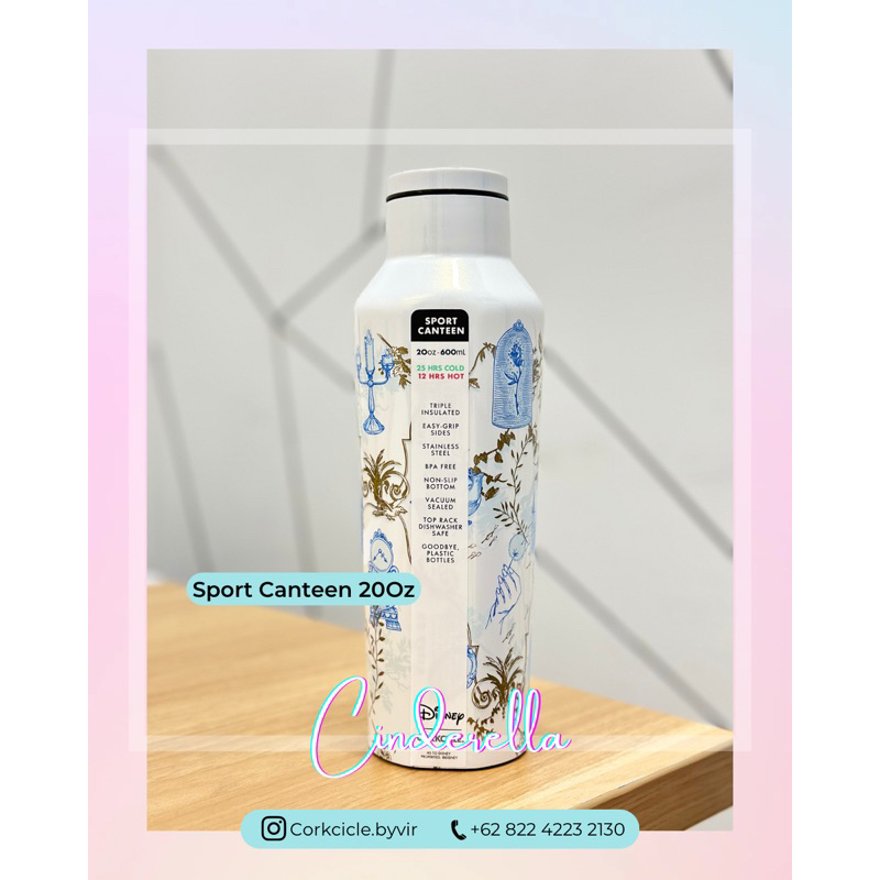 Disney Princess Sport Canteen by CORKCICLE. 20oz / Cinderella