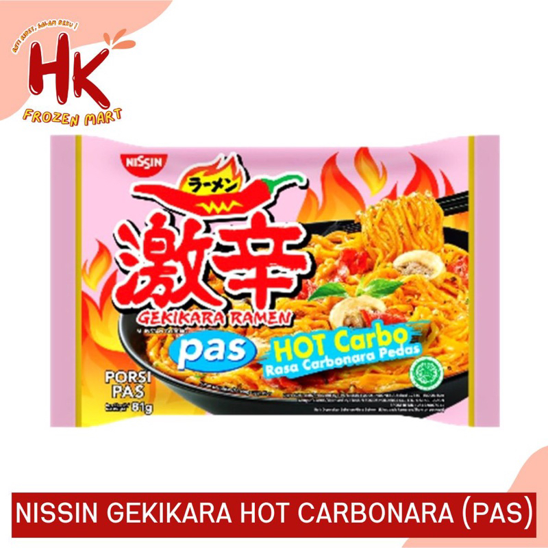 Jual Nissin Ramen Gekikara Pas Hot Carbonara Hot Chicken Hot