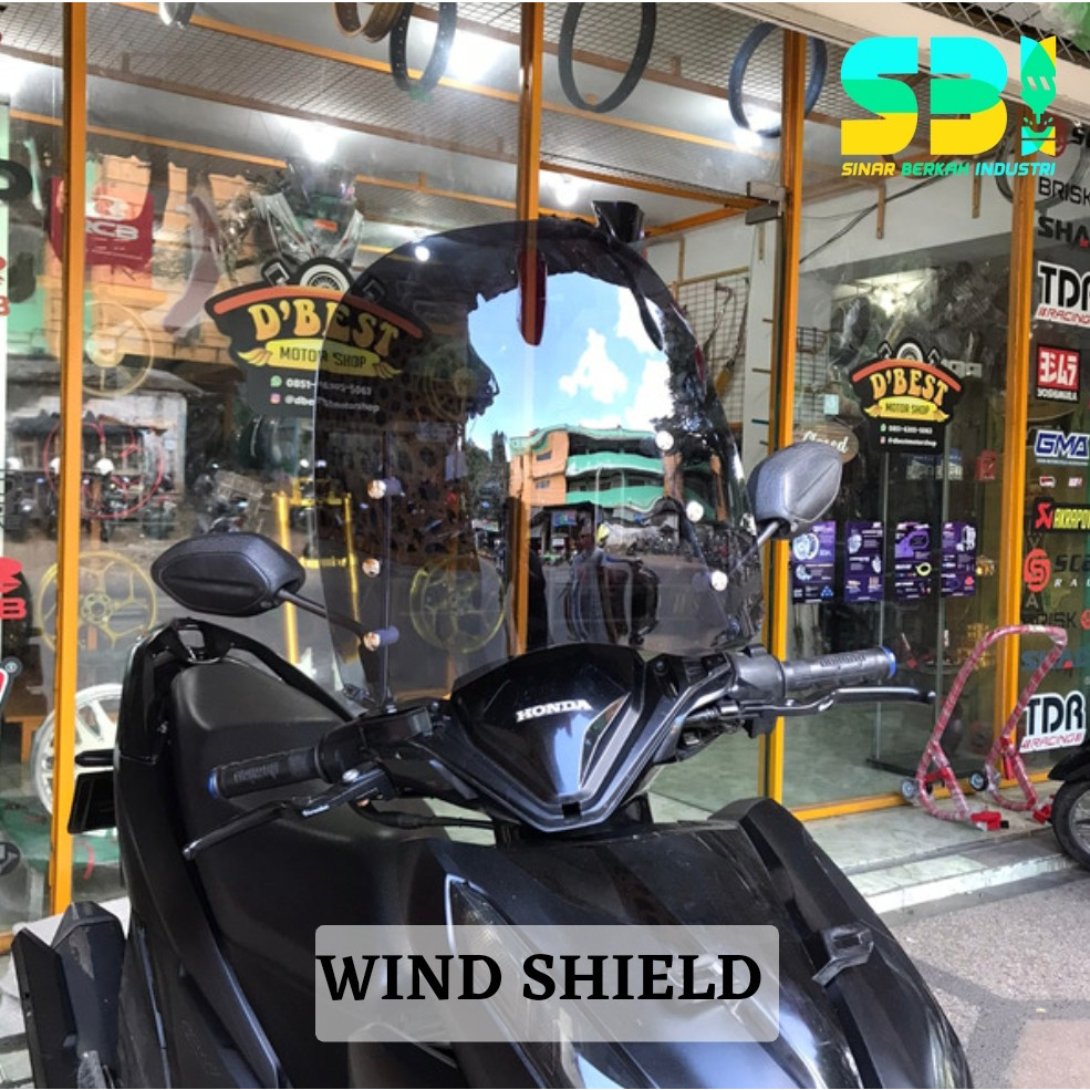 Jual Windshield Universal MODEL Ukuran TINGGI Matic TEBAL 3MM Bebek