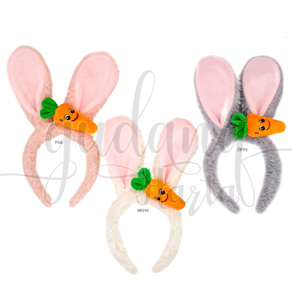 Jual Bando Rabbit Ear And Carrot Headband Motif Telinga Kelinci Dan ...