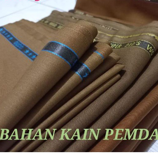 Jual Bahan Kain Pemda Warna Khaki Seragam Dinas Pns Asn Wool Casmir