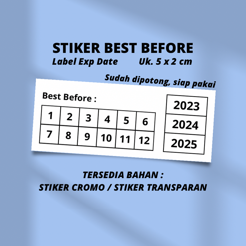 Jual Stiker Label Best Before Expired Date Tanggal Produksi