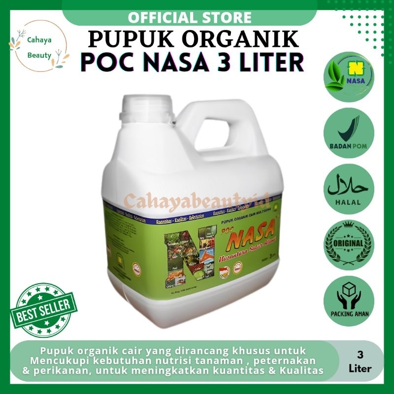 Jual PUPUK POC NASA UKURAN 3 LITER ||NSB|| PUPUK NASA / POC NASA PUPUK ...