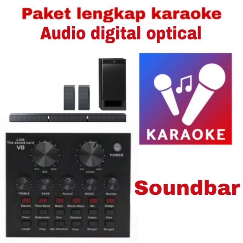 Jual Paket lengkap karaoke optical soundbar Shopee Indonesia