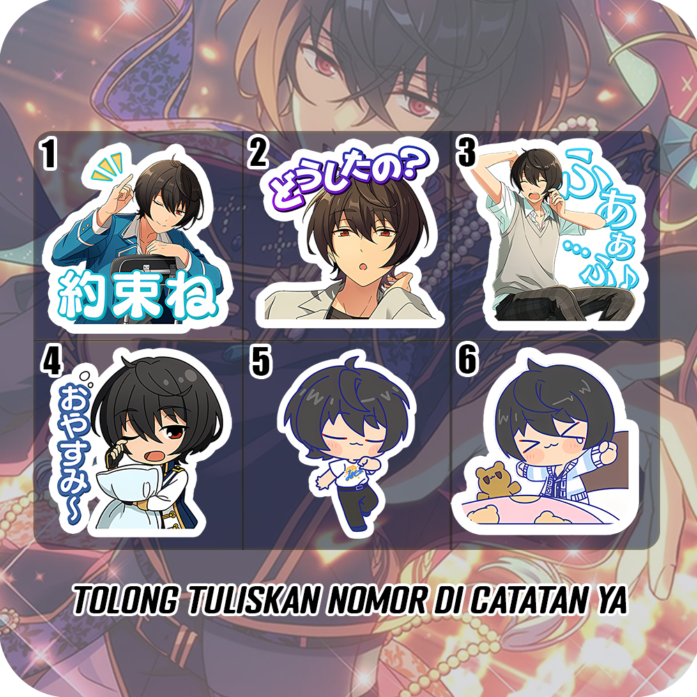 Jual Stiker Glossy Ritsu Sakuma Ensemble Stars, Sticker Anti Air ...