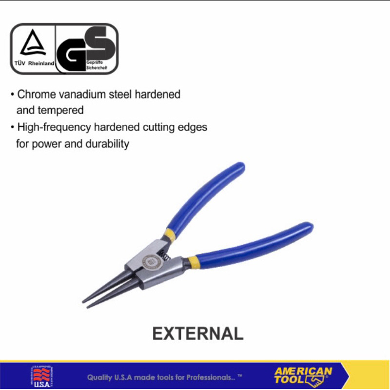 Jual Tang Snap Ring Lurus External Lurus 6 inch American Tool 8957569 ...